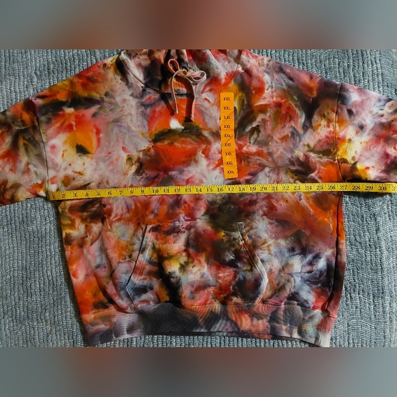 Handmade Tie Dye Women's Hoodie | XXL - Picture 3 of 5